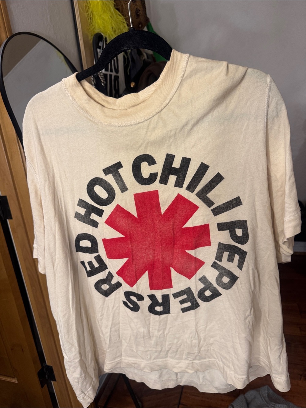 Abercrombie & Fitch Cream Red Hot Chili Peppers Graphic Tee